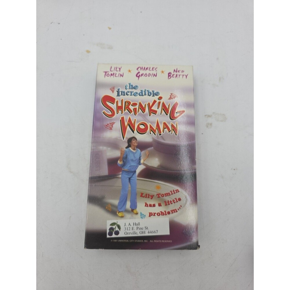 Incredible Shrinking Woman VHS 1981, 1996 Lily Tomlin